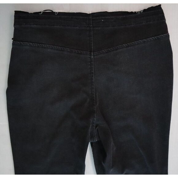 BDG x Urban Outfitters OB1496287 Women's Sz 27 Black Ruched Dipped V Flare Jeans - Picture 7 of 10